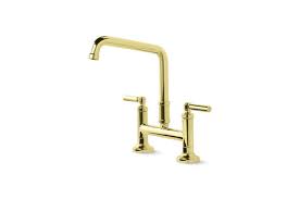 Kallista has once again collaborated with internationally renowned designer laura kirar to offer a the cabinet is raised on two smooth, straight solid cast brass legs that can be customized in a newsletter signup. 10 Easy Pieces Modern Bridge Faucets Remodelista
