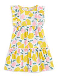Carter's Child of Mine Baby Girls and Toddler Girls Sleeveless Lemon Print  Dress - Walmart.com