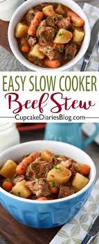 Easy Slow Cooker Beef Stew Recipe Slow Cooker Recipes Beef Slow Cooker Beef Stew Easy Slow Cooker Beef Stew