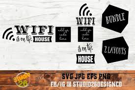 Free qr code generator with logo, custom designs, styles and more. Wifi Is On The House Qr Code Svg Png Eps 111734 Cut Files Design Bundles