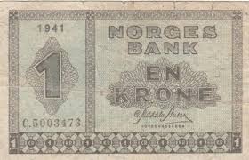 Create an alert to follow the executive moves at norges bank. Norwegen 1 Krone 1941 Geldschein Banknote En Krone Norges Bank Iv Ma Shops