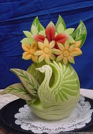A Creatively Designed Fruit Art Muskmelon Fruit Art Creative Food Art Amazing Food Art