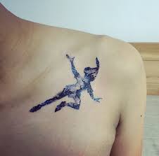 Pin By Sixchick On Tattoo Peter Pan Tattoo Collar Bone Tattoo Silhouette Tattoos