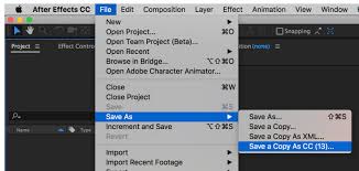 This tool resets the version number, so when you open it in premiere you will be asked to resave as the current version. After Effects Project Downgrader Creative Cow