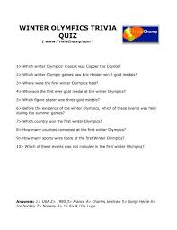 Displaying 22 questions associated with risk. Winter Olympics Trivia Quiz Trivia Champ