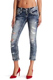 Rock Revival Jena Distressed Capri Jeans Nordstrom Rack