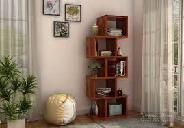 Buy Cagney Book Shelves Honey Finish Online In India Wooden Street Study Room Furniture Bookshelves For Small Spaces Bookshelves