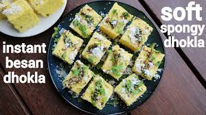 Sprinkle the tempering on top of the cooked dhokla and garnish with grated coconut.cut the dhoklas and serve it. Dhokla Recipe Khaman Dhokla How To Make Instant Khaman Dhokla