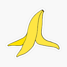 Banana Peel Slip Sticker By Murialbezanson In 2020 Stickers Bullet Journal Books Banana Peel