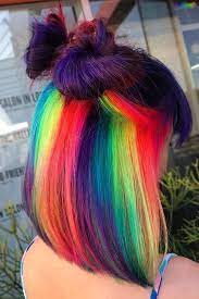 Chic Hidden Rainbow Hair Is The Magic You Need To Be Trendy Hidden Rainbow Hair Rainbow Hair Hair