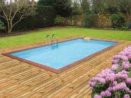 piscine bois hors sol enterrable trigano beluga rectangulaire 6 50 x 3 36 x 1 33 m small pools piscine hors sol diy pool