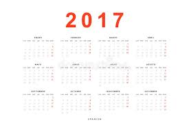 Åpne google kalender på en datamaskin. Enkel Mall For Kalender 2017 For Utskrift I Spanjor Vektor Illustrationer Illustration Av 77209040
