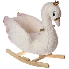 Swan Rocker Ride On Toy Cracker Barrel Swan Baby Shower Swan Nursery Decor Baby Rocker
