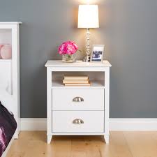 Prepac Manufacturing Ltd Yaletown 2 Drawer Tall Nightstand White Coastal Bedroom Furniture Beach Bedroom Furniture White Nightstand