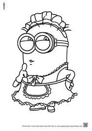 Dave The Maid Minions Colouring Page Colouring Shapes Minion Coloring Pages Minions Coloring Pages Coloring Pages