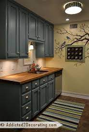 Before After My Kitchen Finally Finished Addicted 2 Decorating Kitchen Remodel Idea Painting Kitchen Cabinets Home Kitchens
