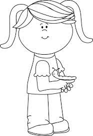 Black And White Girl With Caterpillar Free Clip Art From Mycutegraphics By Laura Strickland Black And White Girl Clip Art Free Clip Art
