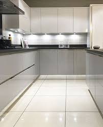 Mirror Finish Laminated Kitchen Kickboard Light Grey Kitchens Light Grey Kitchen Cabinets Modern Kitchen Cabinets