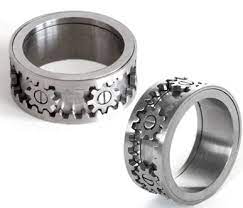 Gear Ring Is A Huge Cog In Our Cool Book Video Gadget Review Gear Ring Men Earrings Rings