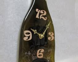 Brown Wine Bottle Clock
