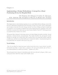 Biodesign The Process Of Innovating Medical Technologies 2nd Edition Pdf Download Pdf Implementing A Design Methodology Concept For A Head Positioning Device For Hospital Beds