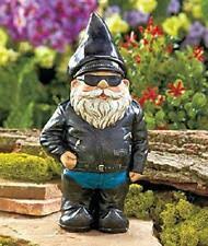 According to folklore, garden gnomes are believed to bring good luck to your garden. Biker Garden Gnome Statue By Besti Outdoor Figurine Motorcycle Leather For Sale Online Ebay