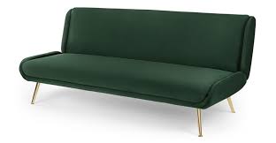 Moby Schlafsofa Samt In Kieferngrun Und Messing Sofa Bett Schlafsofa Sofa
