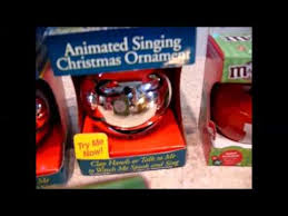 Christmas ornaments, baubles, christmas bulbs or christmas bubbles or christmas ball balls are decorations (usually made of blown glass, metal, wood, blown plastics. Vintage Animated Singing Christmas Ornaments Youtube
