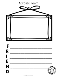 Create An Acrostic Poem About A Special Friend Free Download Acrostic Poem For Kids Friendship Activities Acrostic Poem
