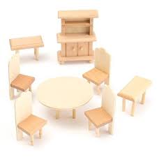 29pcs Set Dollhouse Miniature Unpainted Wooden Furniture Suite Etsy In 2020 Furniture Wooden Furniture Cool Furniture