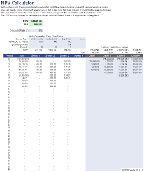 Download The Npv Calculator From Vertex42 Com Calculator Calculators Templates