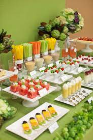 Fruit And Veggie Table Amy Atlas Events Healthy Party Snacks Veggie Bars Food