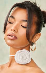 White satin choker hotsell