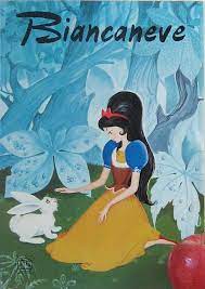 Biancaneve Snow White Vintage Italian Childrens Etsy Snow White Art Big Eyes Art Typography Art