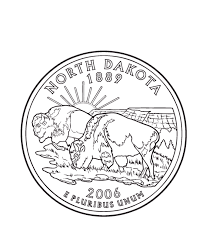 Outline map south dakota my free printable coloring pages. North Dakota State Quarter Coloring Page North Dakota Coloring Pages State Quarters