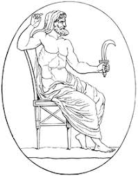 Saturnus Cronus Titan Of The Harvest Abode Mount Othrys Symbol Sickle Scythe Grain Snake And Harpe Greek Mythology Gods Mythology Greek Mythology