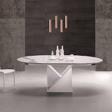 Table Ronde Extensible Design Pied Central Et Plateau Ceramique Cube A Table Ronde Extensible Table Salle A Manger Salle A Manger Table Ronde