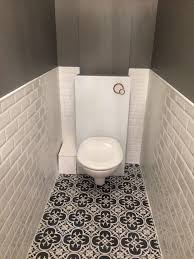 new wc carrelage metro idee deco toilettes carrelage