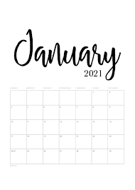 Printable 5 by 8 2021 calendar. Free Printable 2021 Minimalist Calendar The Cottage Market