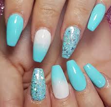 Yellow acrylic nails are one of the hottest nail trends for 2018. Acrylic Nails Ombre Blue Novocom Top