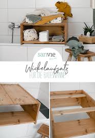 Unter der wickelauflage versteckt sich ein aufsatz für eine badewanne,. Diy Wickelaufsatz Fur Die Badewanne Im Dino Look Sanvie Mini
