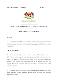 Maklumat hendaklah dilengkapkan dengan jelas dan menggunakan huruf besar. Pdf Pp112016 Cuti Kuarantin Pdf Uhisyam Sriib Academia Edu