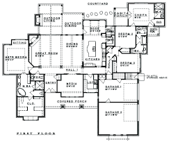 This collection of four (4) bedroom house plans, two story (2 story) floor plans has many models with the bedrooms upstairs, allowing for a quiet sleeping space away from the house activities. Ranch Style House Plan 4 Beds 3 5 Baths 3258 Sq Ft Plan 935 6 Dreamhomesource Com