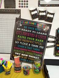Chalkboard Brights Classroom Rules Chart Classroom Ideas