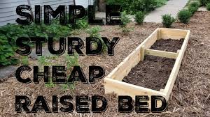 A photo or our completed raised garden bed. How To Build A Simple Sturdy And Inexpensive Raised Bed Garden Box Youtube