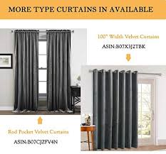 Maybe you would like to learn more about one of these? Stangh Grey Velvet Curtains For Living Room 96 Inches Long Light Blocking Velvet Curtain Panels Privacy Grommet Window Drapes For Bedroom Sliding Glass Door W52 By L96 Inches 2 Panels Buy Online