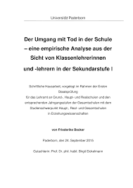 Examensarbeit In 2020 Lehramt Sekundarstufe Schule