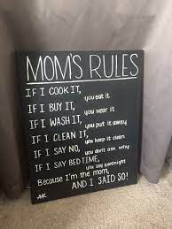 Scary mommy is a community of millions of women, supporting each other through acceptance, empowerment, and the shared experience of motherhood. Gift For Mom Mother S Day Gift Mom S Rules Funny Mom Sign Family Rules Sign House Rules Sign In 2021 Family Rules Sign Homemade Gifts For Mom Diy Gifts For Dad