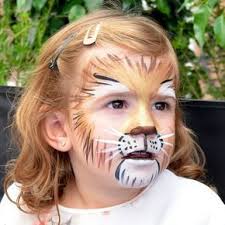 Lowe Schminken Gesicht Madchen Stirn Fasching Costume Party Lowe Schminken Lowengesicht Malen Gesicht Schminken