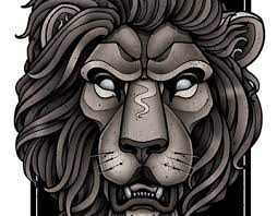 A roaring lion tattoo need not be large and imposing; Sam Phillips On Behance